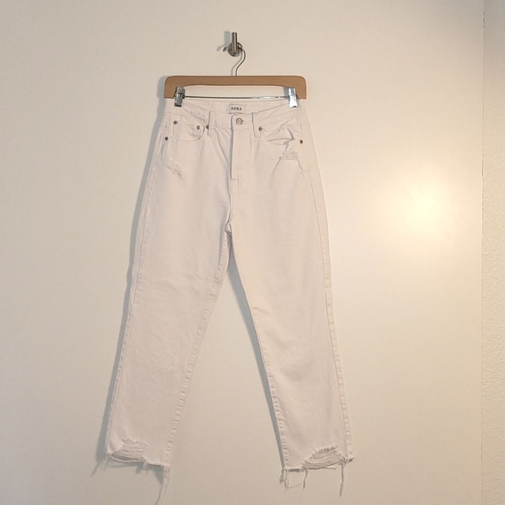 Pistola Cream Cropped Ankle Jeans